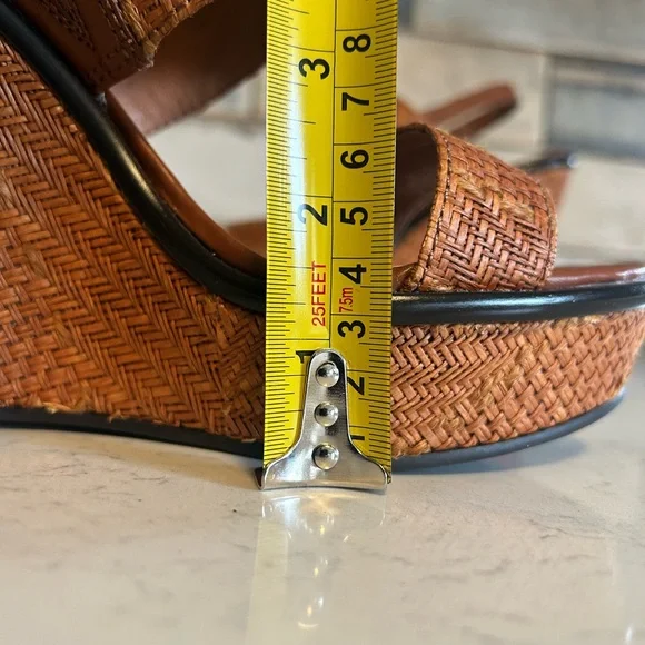 New Lucky Brand Maris Woven Wedge Platform Heeled Sandals - Picture 10 of 15